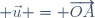 \vec{u} = \overrightarrow{OA}