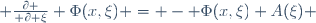  {\partial \over \partial \xi} \Phi(x,\xi) = - \Phi(x,\xi) A(\xi) 
