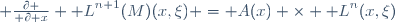  {\partial \over \partial x} {\mathcal L}^{n+1}(M)(x,\xi) = A(x) \times {\mathcal L}^n(x,\xi)