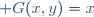  G(x,y)=x