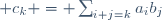  c_k = \sum_{i+j=k}a_ib_j\,