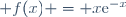  f(x) = x\text{e}^{-x}