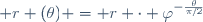  r (\theta) = r \cdot \varphi^{-\frac{\theta}{\pi/2}}
