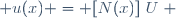  u(x) = [N(x)]\{U\} \,
