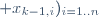 (1; x_{1,i}; \cdots ; x_{k-1,i})_{i=1..n}