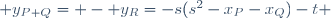  y_{P+Q}= - y_R=-s(s^2-x_P-x_Q)-t 