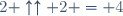 2 \uparrow\uparrow 2 = 4