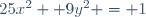 25x^2 +9y^2 = 1