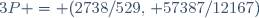 3P = (2738/529,\, 57387/12167)