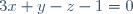 3x+y-z-1=0