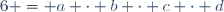 6 = a \cdot b \cdot c \cdot d