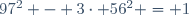 97^2 - 3\cdot 56^2 = 1