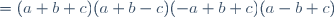 \begin{align}16A^2&=(a+b+c)(a+b-c)(-a+b+c)(a-b+c)\\&=2(a^2 b^2+a^2c^2+b^2c^2)-(a^4+b^4+c^4)\\&=(a^2 + b^2 + c^2)^2 - 2(a^4 + b^4 + c^4)~.\end{align}