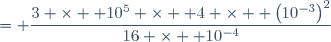 = \dfrac{3 \times  10^5 \times  4 \times  \left(10^{-3}\right)^2}{16 \times  10^{-4}}