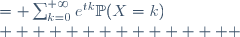 
\begin{align}
M_{X}(t)        &= \sum_{k=0}^{+\infty}e^{tk}\mathbb{P}(X=k)\\
               &=  \sum_{k=0}^{+\infty}e^{tk}\frac{\lambda^{k}}{k!}\,\mathrm{e}^{-\lambda}\\
               &=  e^{-\lambda}  \sum_{k=0}^{+\infty} \frac{(\lambda\, \mathrm{e}^{t})^{k}}{k!}\\
               &=  e^{-\lambda} e^{\lambda\, \mathrm{e}^{t}}  \qquad \qquad \text{ car } \exp(x) = \sum_{n = 0}^{+\infty} {x^n \over  n!}\\
                &= e^{\lambda(e^{t}-1)}
\end{align}