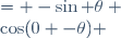 
\begin{align}
\sin(0 -\theta) &= -\sin \theta \\
\cos(0 -\theta) &= +\cos \theta \\
\tan(0 -\theta) &= -\tan \theta \\
\mathrm{cotan} (0 -\theta) &= -\mathrm{cotan} \theta
\end{align}
