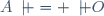 A\not = \not O