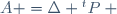 A =\Delta {}^{t}P ~