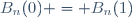 B_n(0) = B_n(1)