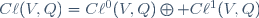 C\ell(V,Q)=C\ell^0(V,Q)\oplus C\ell^1(V,Q)