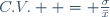 C.V.  = \frac{\sigma}{\bar{x}}