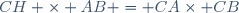 CH \times AB = CA\times CB