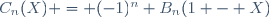 C_n(X) = (-1)^n B_n(1 - X)