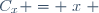 C_x = \{x\} \,\!