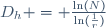 D_h = \frac{\ln(N)}{\ln(\frac{1}{r})}