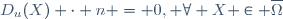 D_u(X) \cdot n = 0, \forall X \in \overline{\Omega}