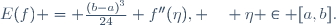 E(f) = \frac{(b-a)^3}{24} f''(\eta), \quad \eta \in [a,b].