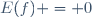 E(f) = 0