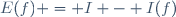 E(f) = I - I(f)\,