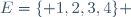 E=\lbrace 1,2,3,4\rbrace