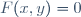 F(x,y)=0\,