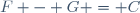 F - G = C\,