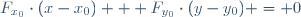 F_{x_0}\cdot(x-x_0) + F_{y_0}\cdot(y-y_0) = 0