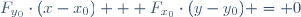 F_{y_0}\cdot(x-x_0) + F_{x_0}\cdot(y-y_0) = 0