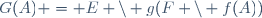 G(A) = E \setminus g(F \setminus f(A))