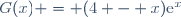 G(x) = (4 - x)\text{e}^{x}