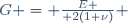 G = {E \over {2(1+\nu)}} \,