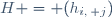 H = (h_{i,\, j})