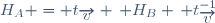 H_A = t_{\overrightarrow{v}} \, H_B \, t_{\overrightarrow{v}}^{-1}