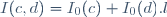 I(c,\ d)\ =\ I_0(c)\ +\ I_0(d)\ .\ l