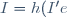 I=h(I'e)