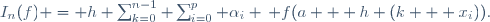 I_n(f) = h \sum_{k=0}^{n-1} \sum_{i=0}^p \alpha_i \, f(a + h (k + x_i)).
