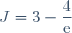 J=3-\dfrac{4}{\text{e}}
