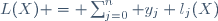 L(X) = \sum_{j=0}^{n} y_j l_j(X)