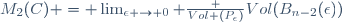 M_2(C) = \lim_{\epsilon \to 0} \frac {Vol (P_{\epsilon})}{Vol(B_{n-2}(\epsilon))}