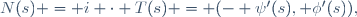 N(s) = i \cdot T(s) = (- \psi'(s), \phi'(s)),